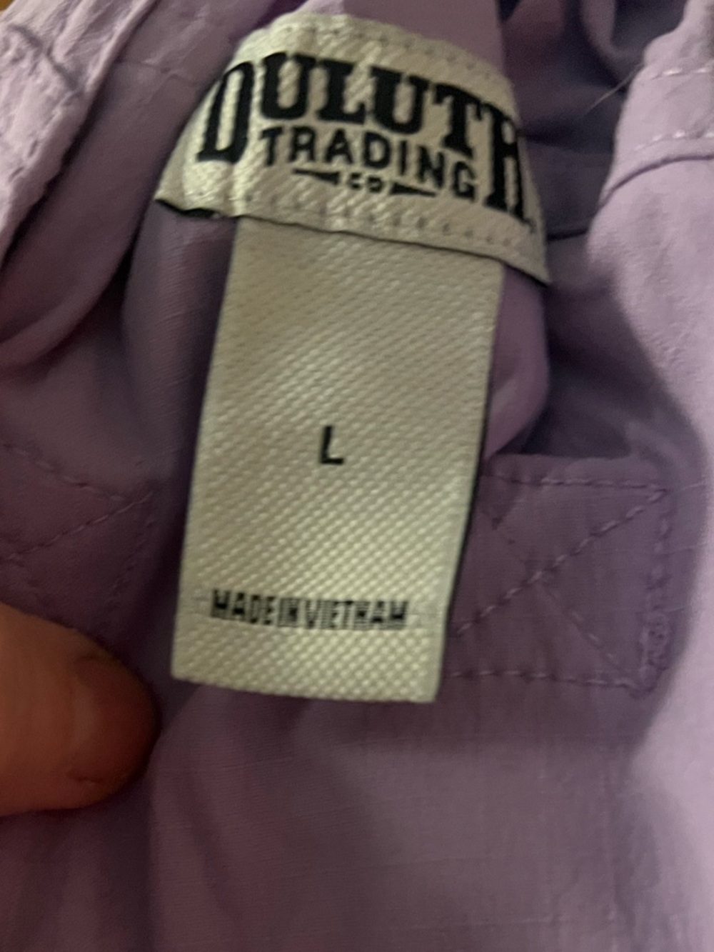 Duluth Trading Co Heirloom Gardening Bib Overalls Shorts light Purple large - Picture 5 of 5